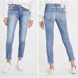 Moussy Vintage Diana Skinny Jeans Size 28 Distressed Raw Hem Made in Japan